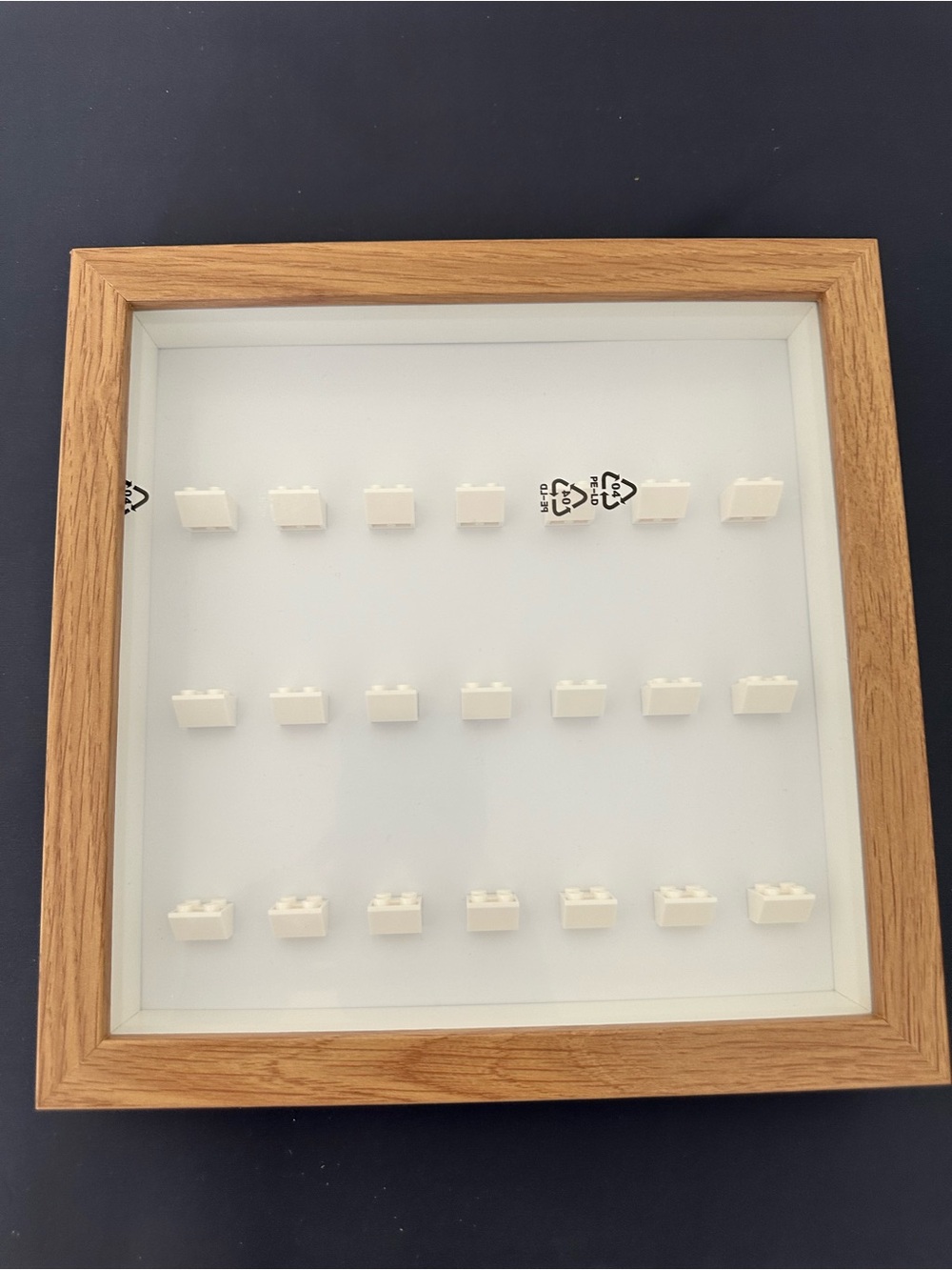 LEGO mini figurine Wood Frame Display Case